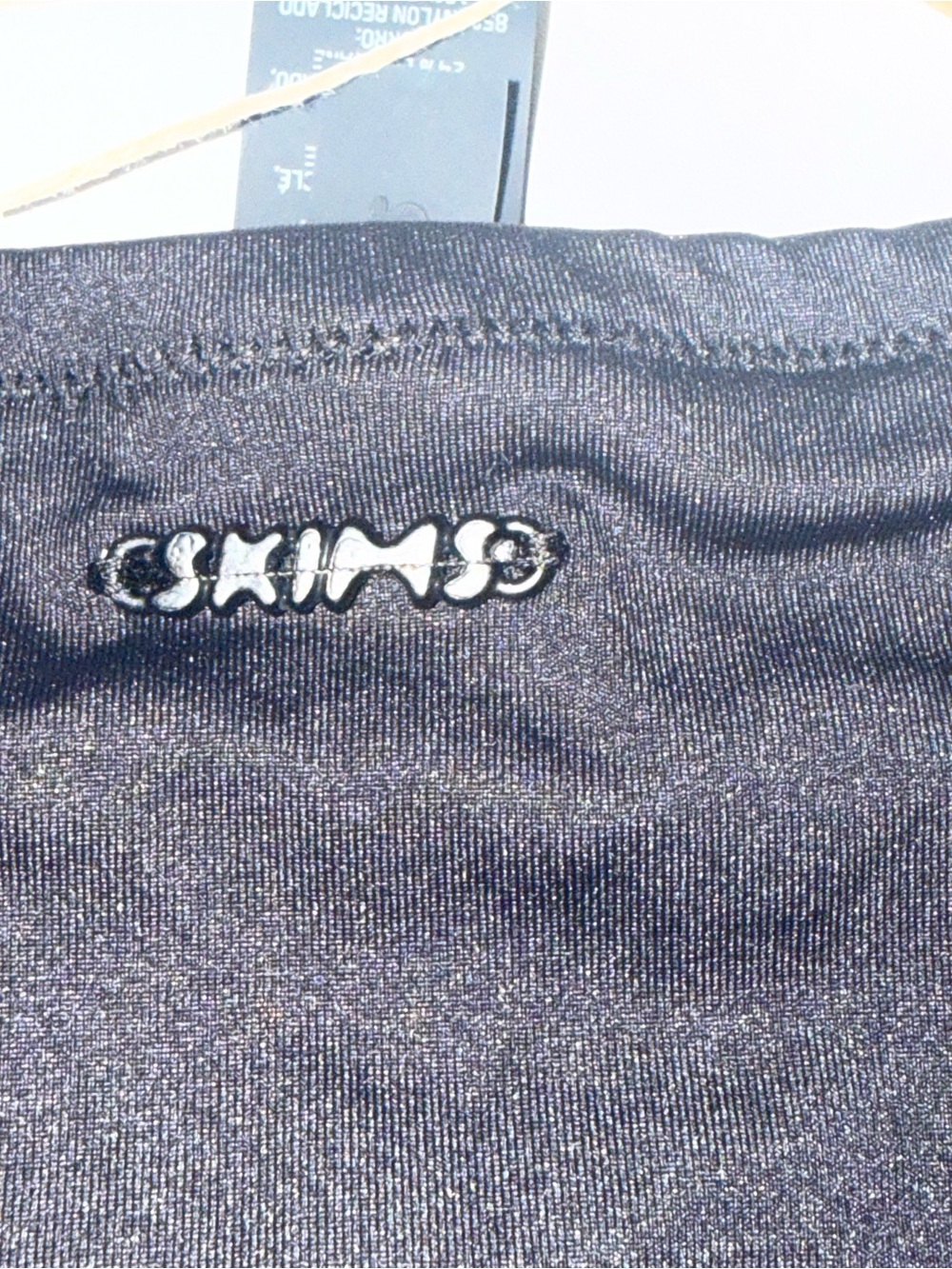 SKIMS Black Signature Swim Top & Full Brief Bikini Bottoms - Picture 3 of 7